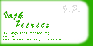 vajk petrics business card